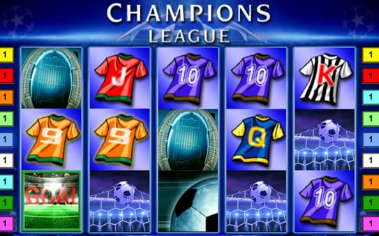 Выигрышная комбинация символов в автомате Champions League