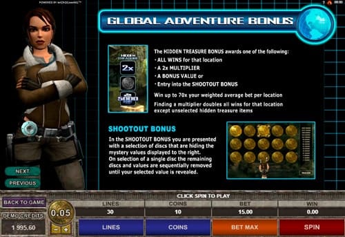Вторая призовая игра онлайн слота Tomb Raider 2